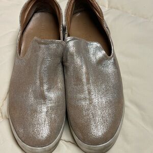 Elegant Silver Slip-On Sneakers for Women